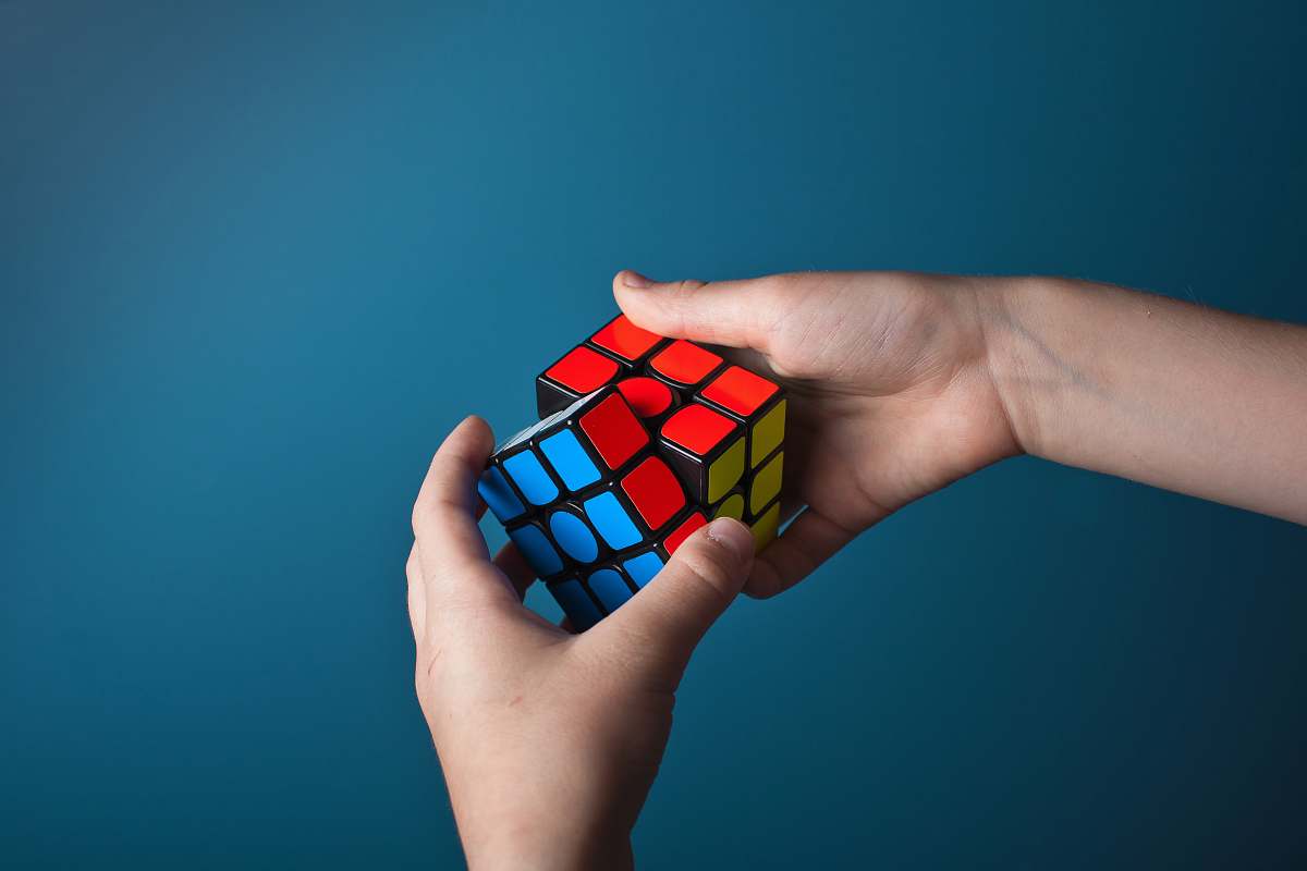 rubik's cube person playing magic cube rubiks cube